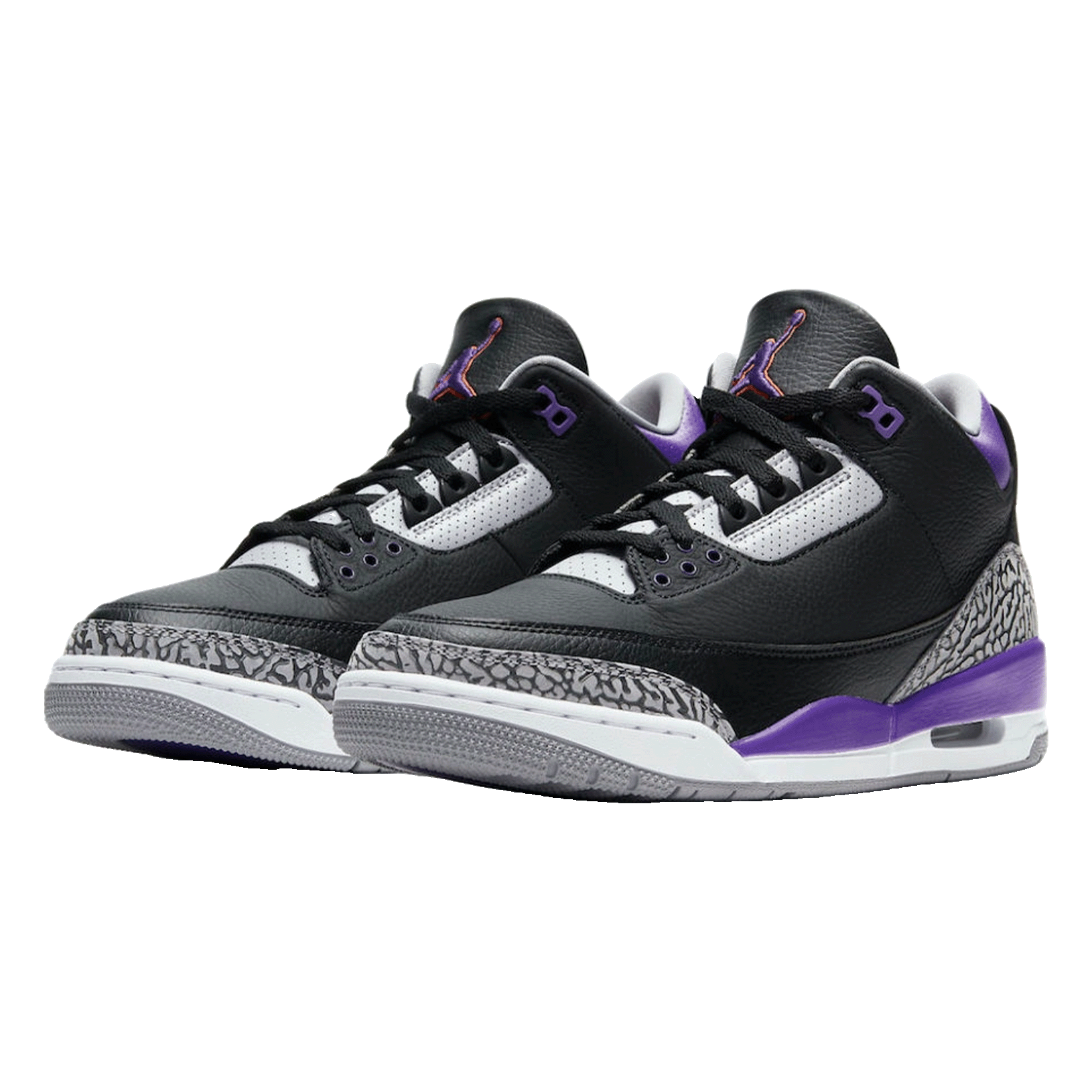Nike Air Jordan 3 Retro Black Court Purple Side