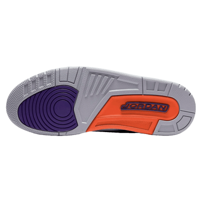 Nike Air Jordan 3 Retro Black Court Purple Sohle