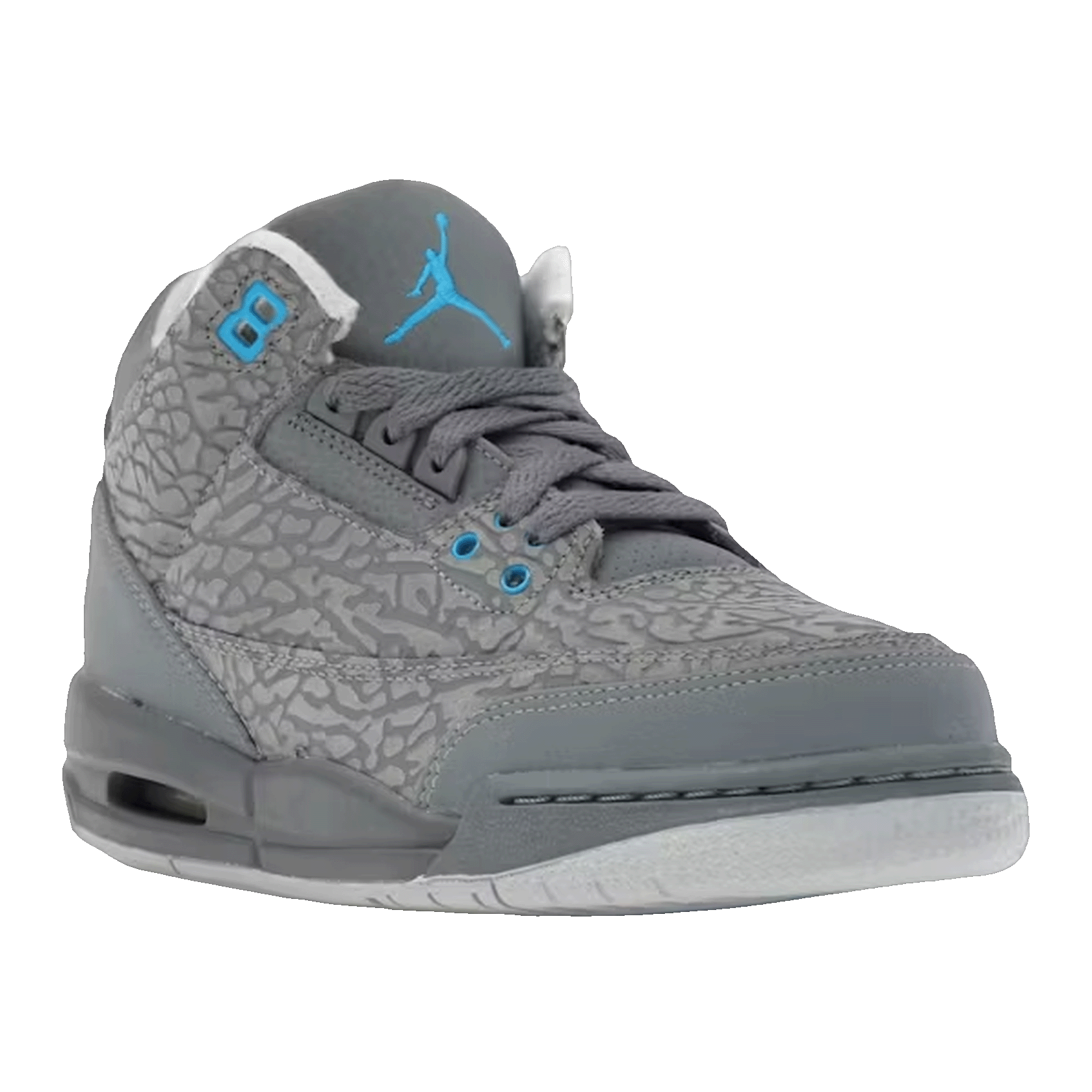 Nike Air Jordan 3 Retro Flip Cool Grey Blue Glow (GS) Side 441140-015