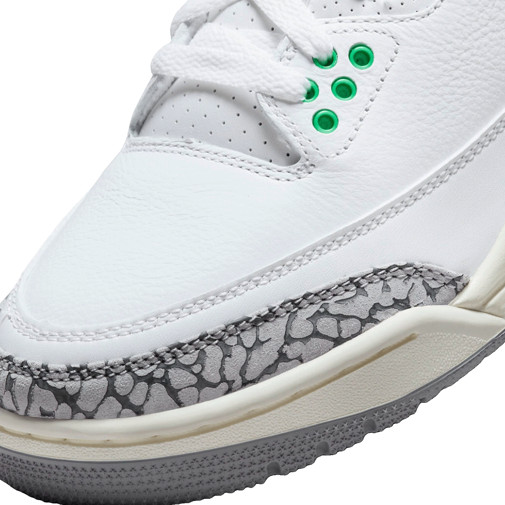 Nike Air Jordan 3 Retro Lucky Green (W) Toe
