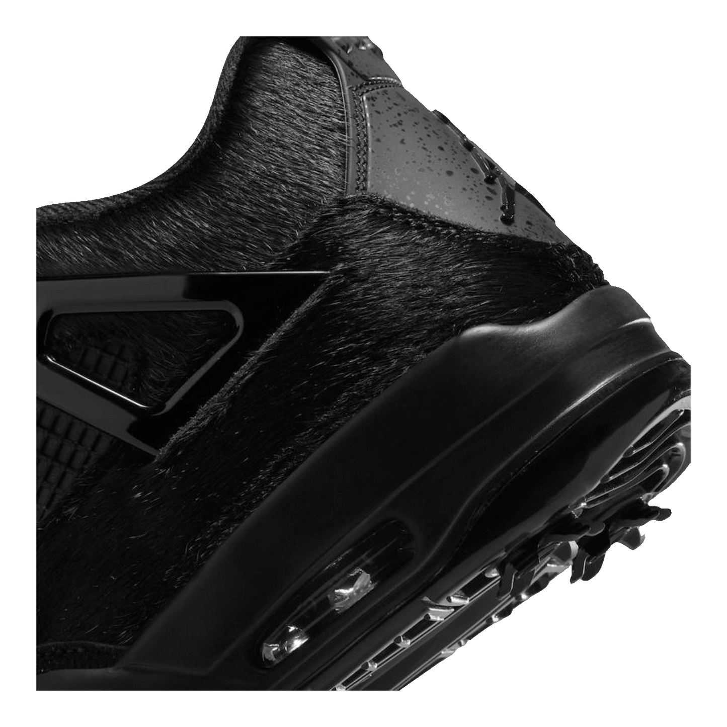 Nike Air Jordan 4 Retro Golf Black Cat Pony Hair Detail