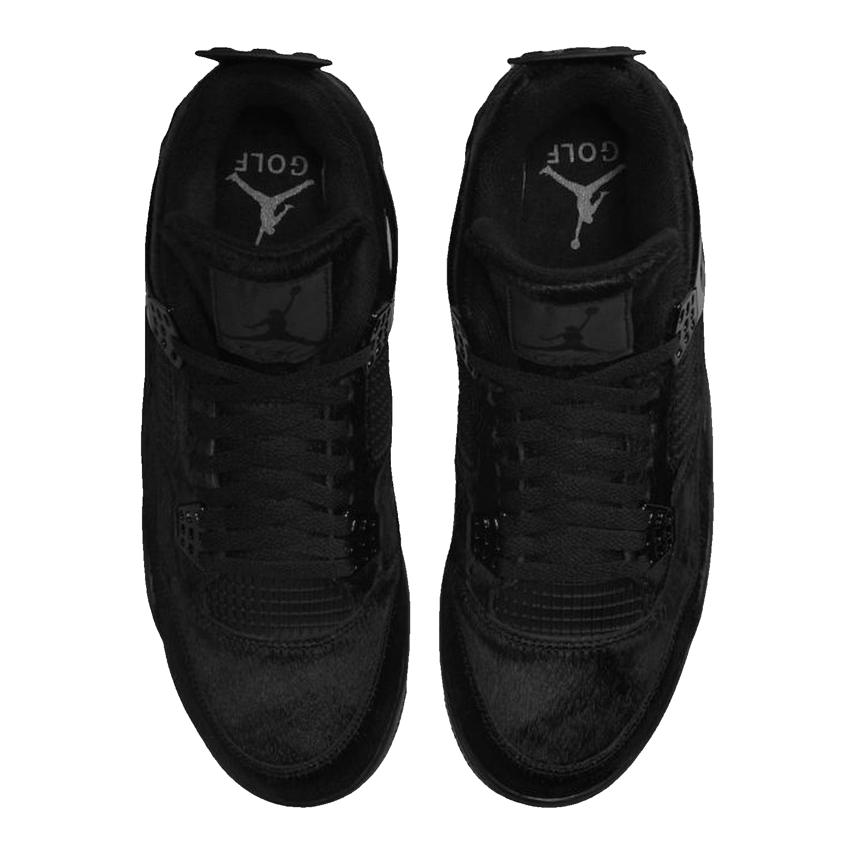 Nike Air Jordan 4 Retro Golf Black Cat Pony Hair Oben