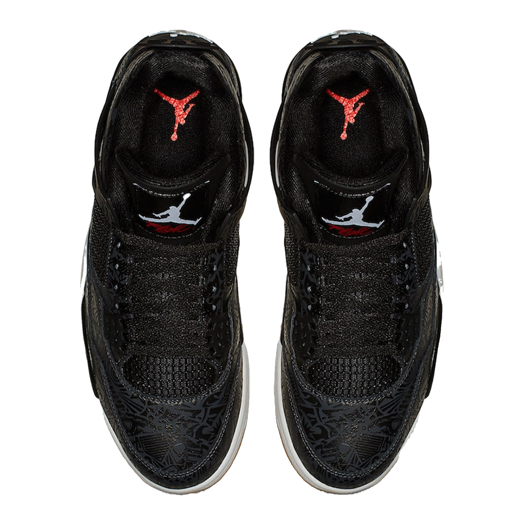 Nike Air Jordan 4 Retro Laser Black Gum (GS) Oben