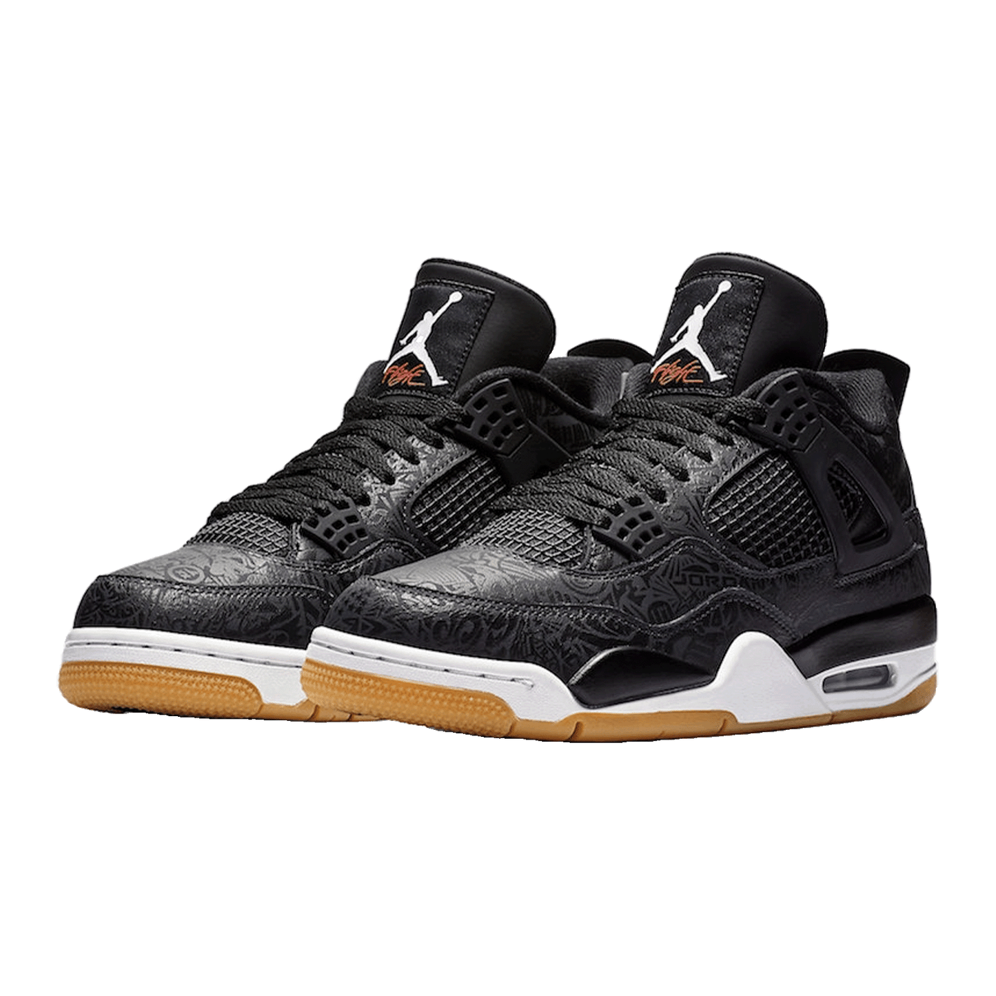 Nike Air Jordan 4 Retro Laser Black Gum (GS) Side