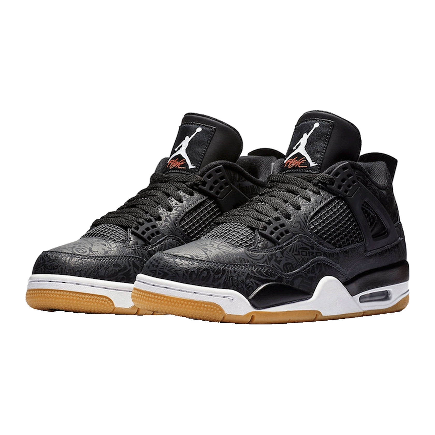 Nike Air Jordan 4 Retro Laser Black Gum (GS) Side