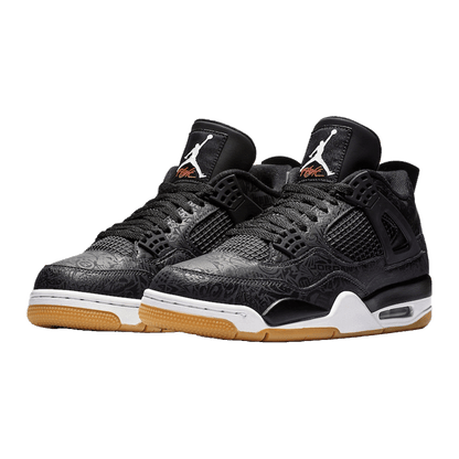 Nike Air Jordan 4 Retro Laser Black Gum (GS) Side