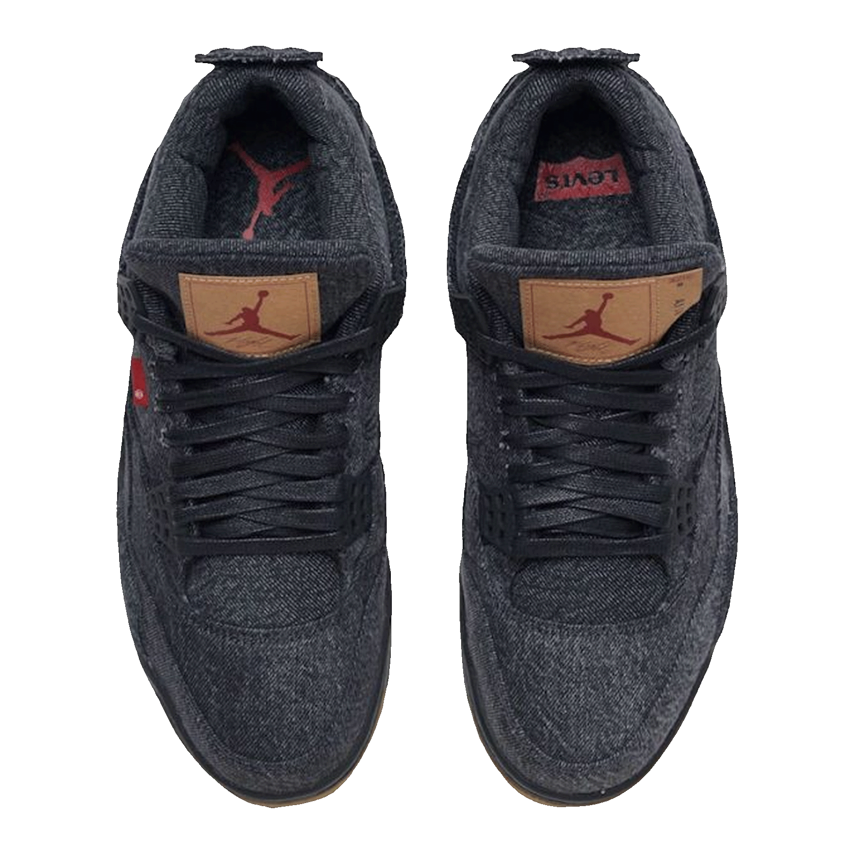Nike Air Jordan 4 Retro Levi's Black (GS) (Blank Tag) Oben