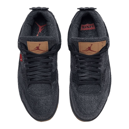 Nike Air Jordan 4 Retro Levi's Black (GS) (Blank Tag) Oben