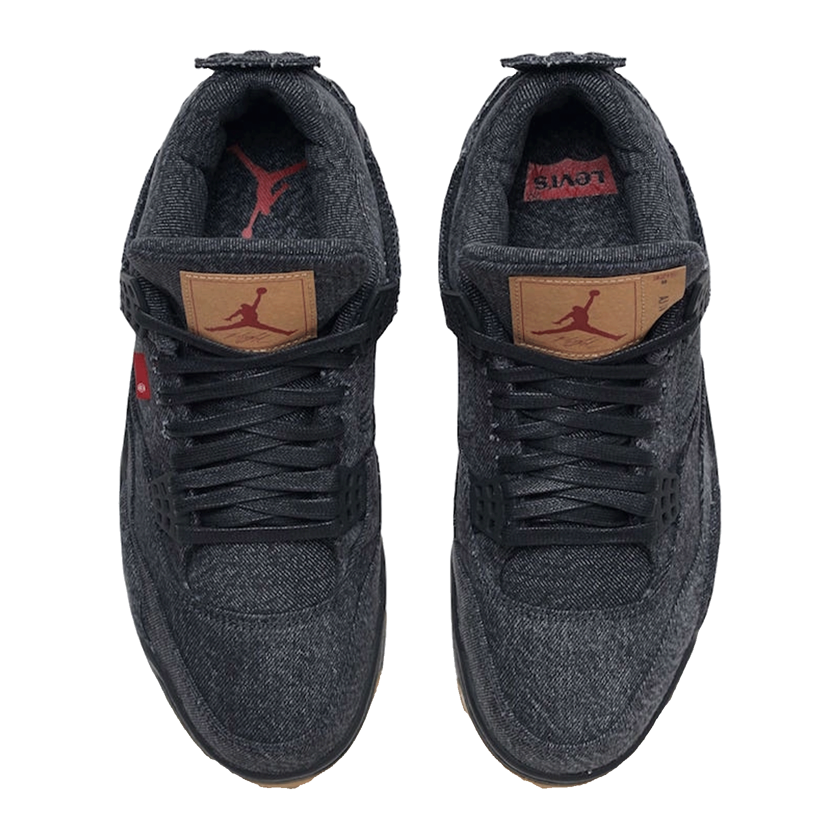 Nike Air Jordan 4 Retro Levi's Black (Levi's Tag) Oben
