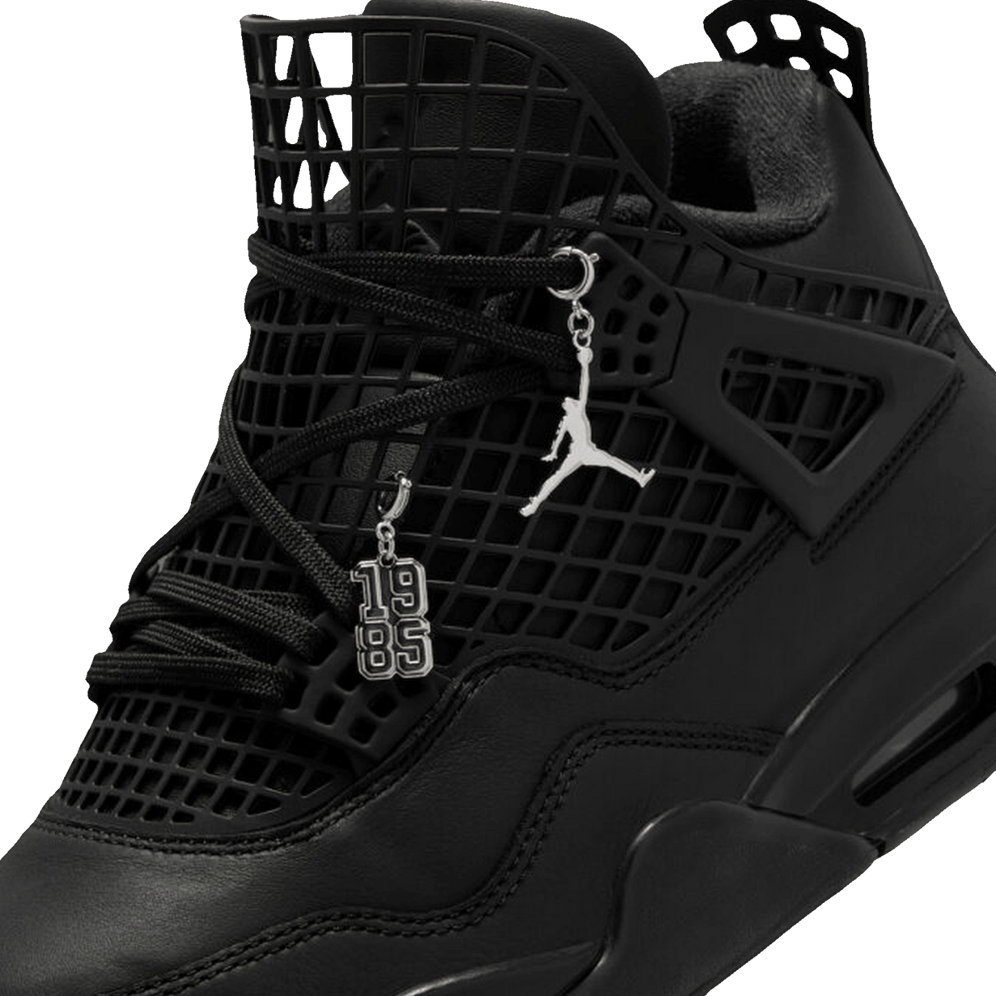 Nike Air Jordan 4 Retro Net Black (W) Detail