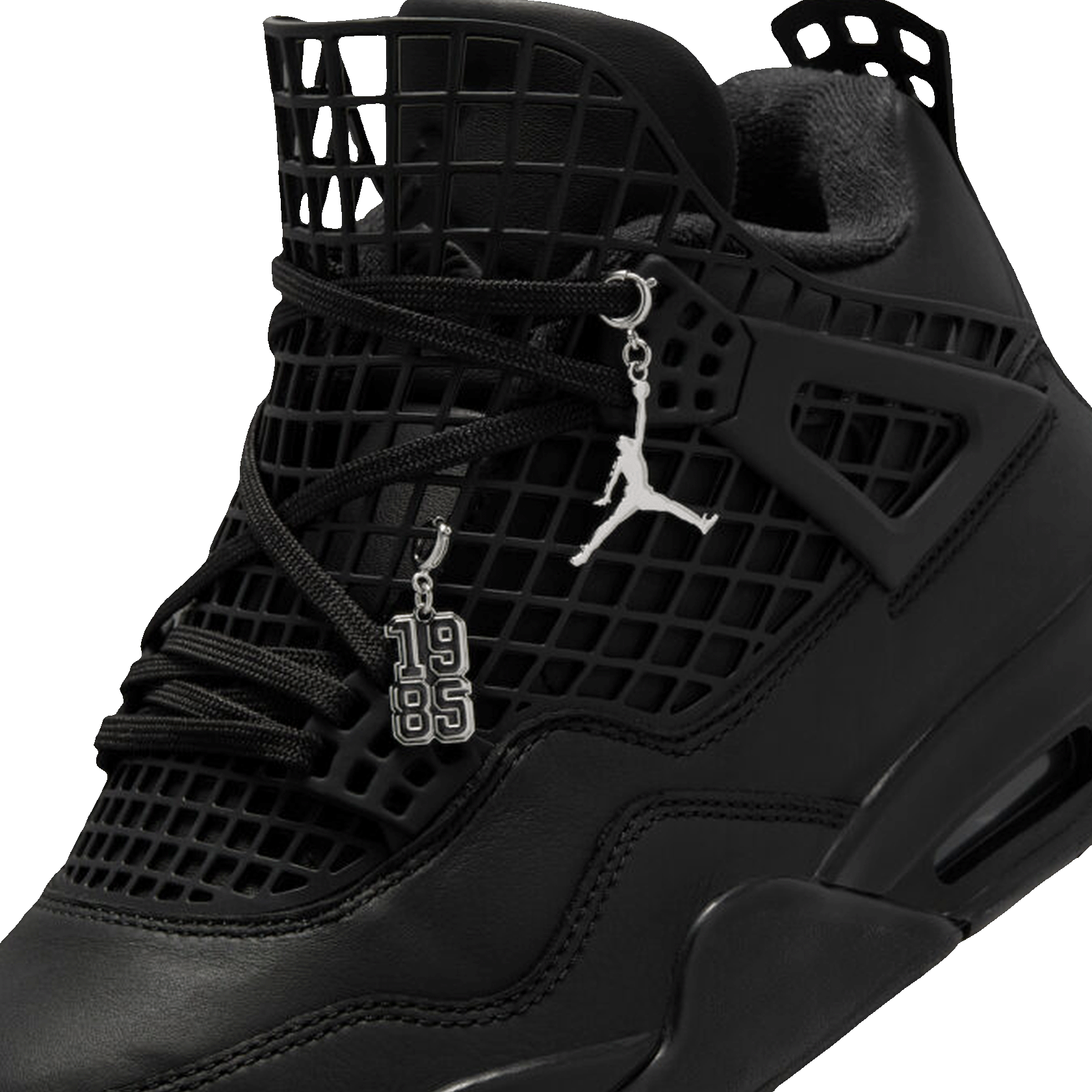 Nike Air Jordan 4 Retro Net Black (W) Detail