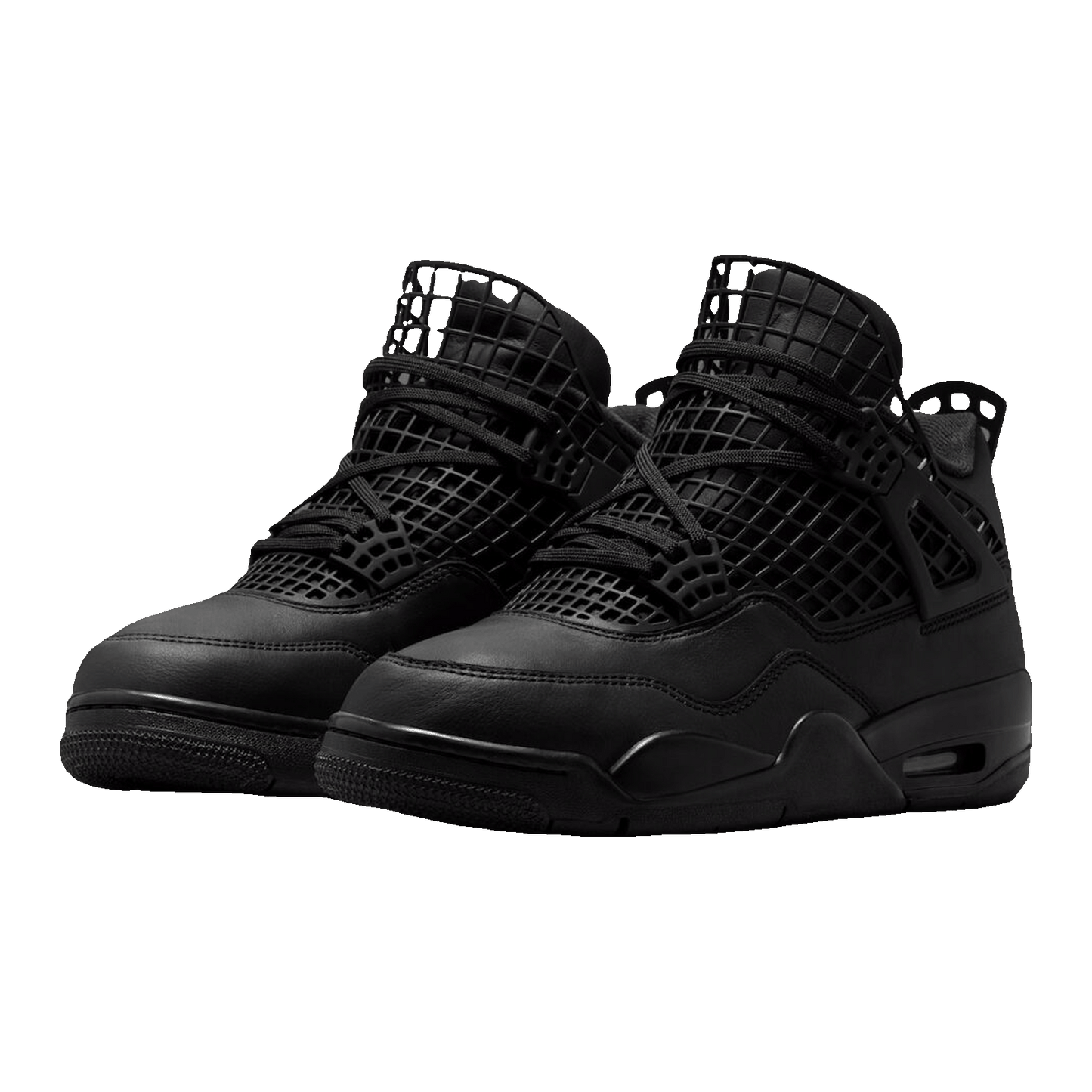 Nike Air Jordan 4 Retro Net Black (W) Side