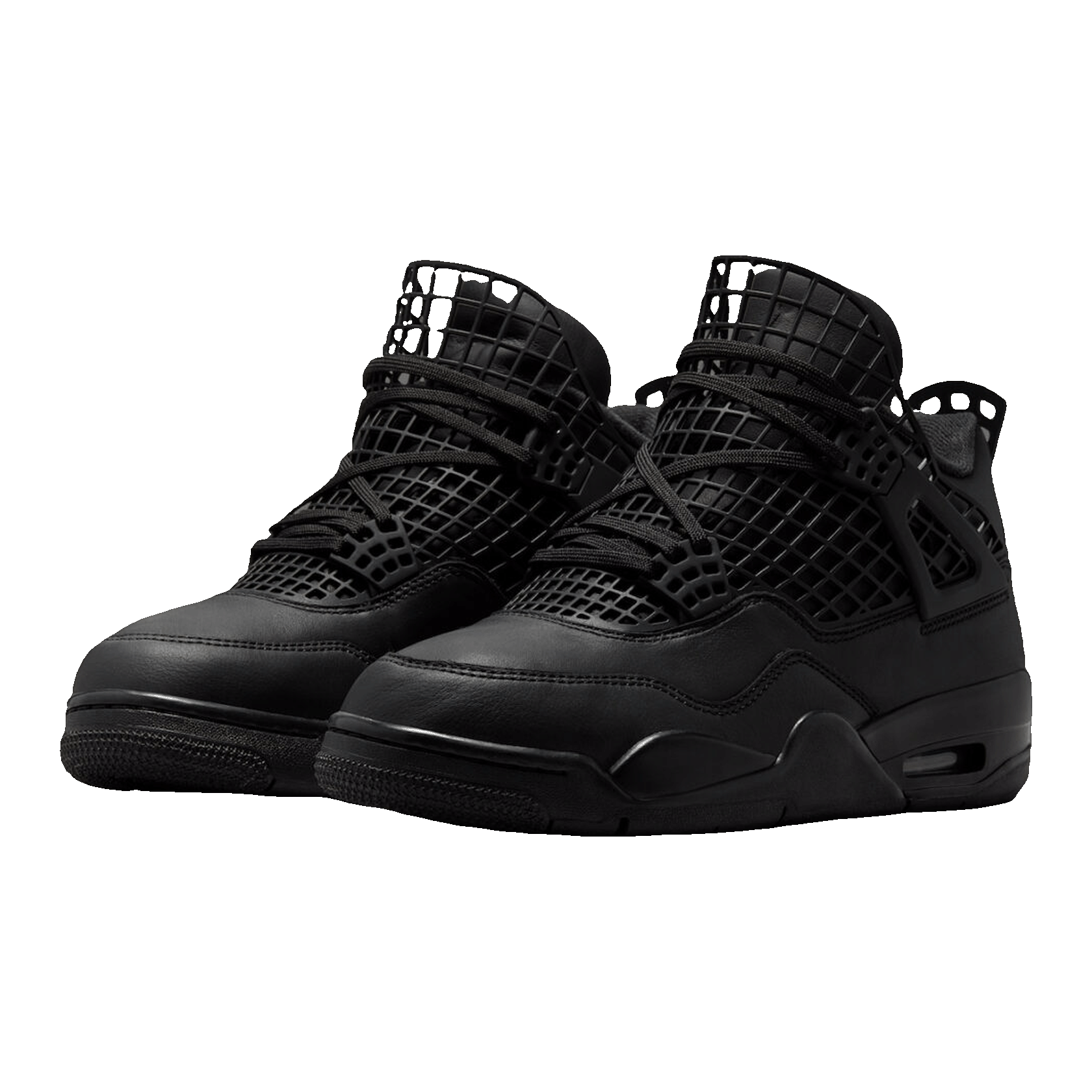 Nike Air Jordan 4 Retro Net Black (W) Side