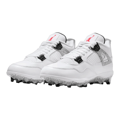 Nike Air Jordan 4 Retro TD Cleat White Cement Side