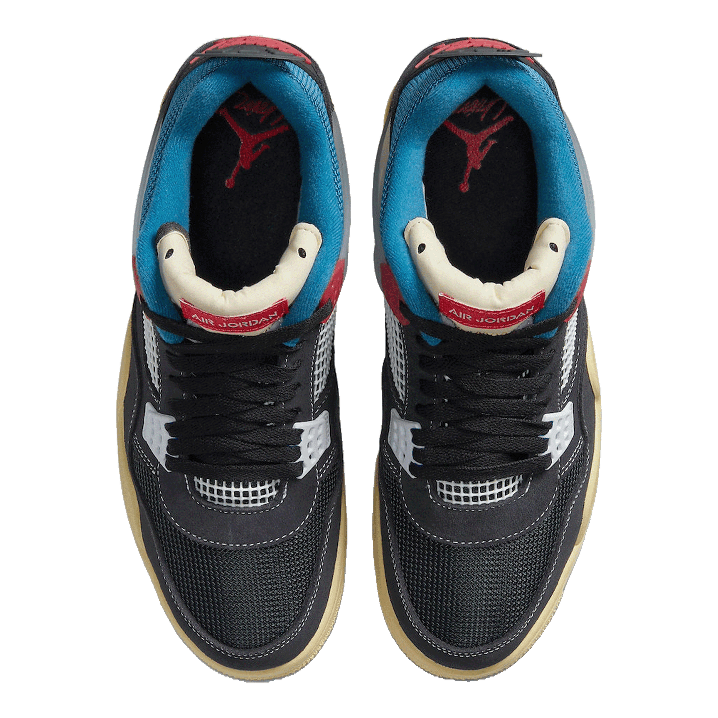 Nike Air Jordan 4 Retro Union Off Noir Oben