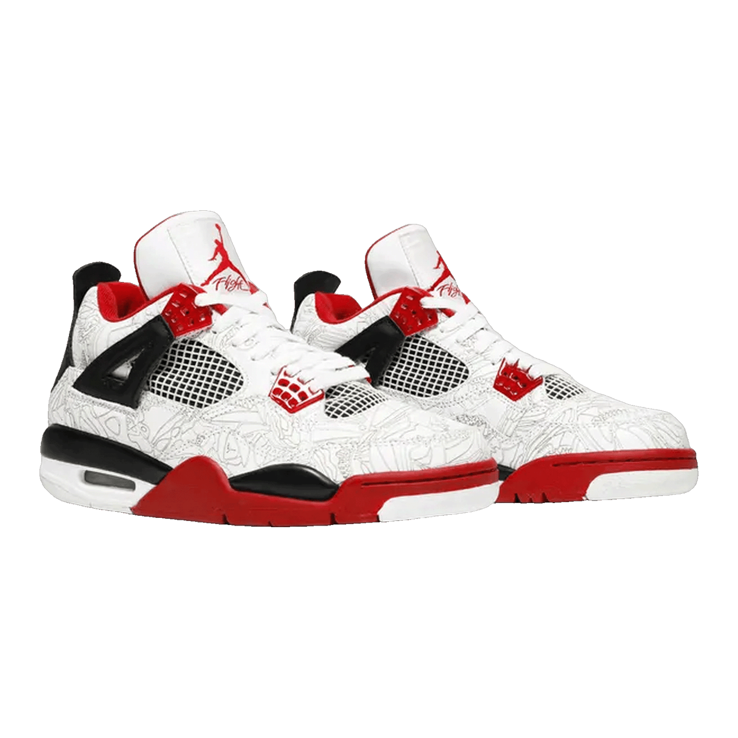 Nike Air Jordan 4 Retro White Laser Side