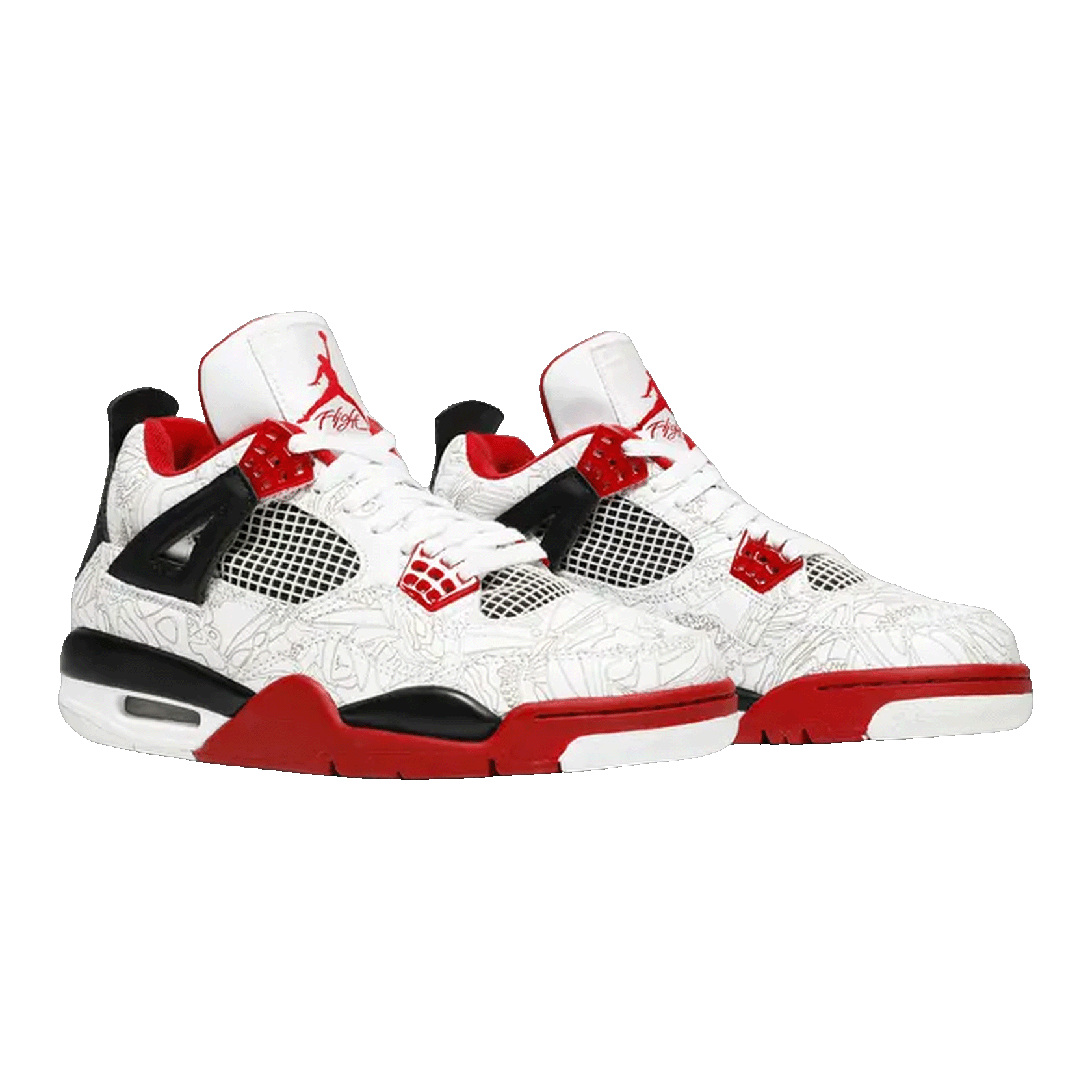 Nike Air Jordan 4 Retro White Laser Side