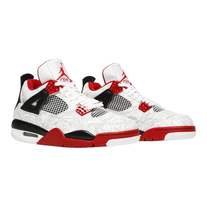 Nike Air Jordan 4 Retro White Laser Side