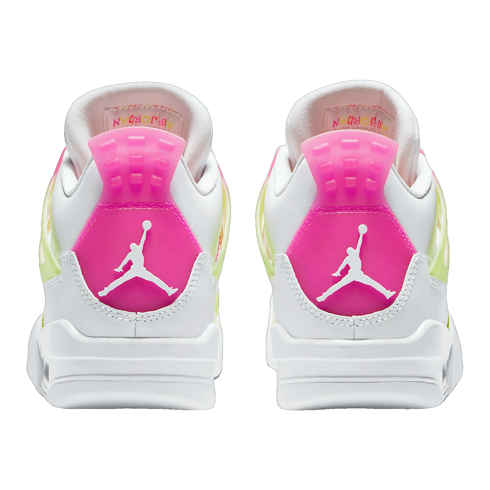 Nike Air Jordan 4 Retro White Lemon Pink (GS) Back