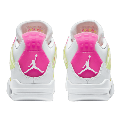 Nike Air Jordan 4 Retro White Lemon Pink (GS) Back