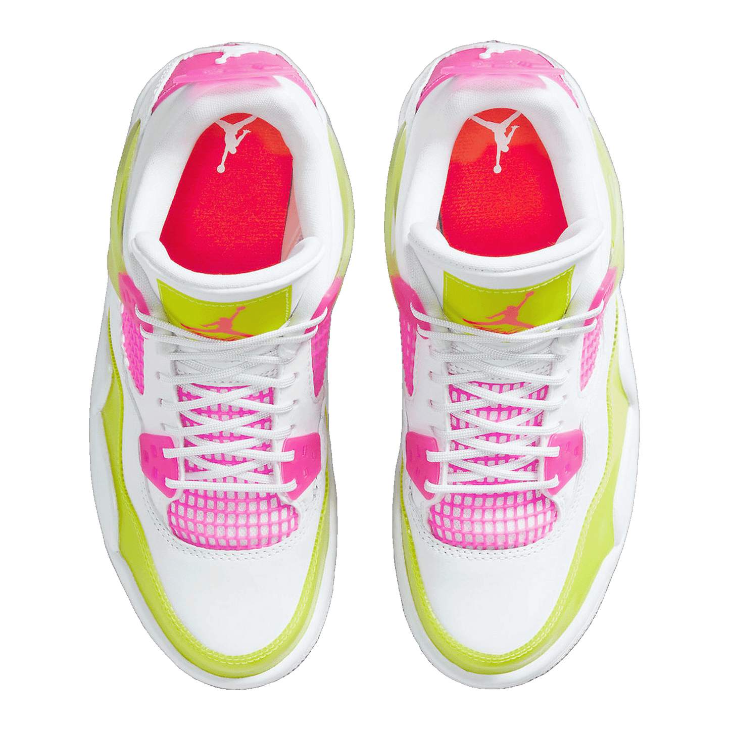 Nike Air Jordan 4 Retro White Lemon Pink (GS) Oben