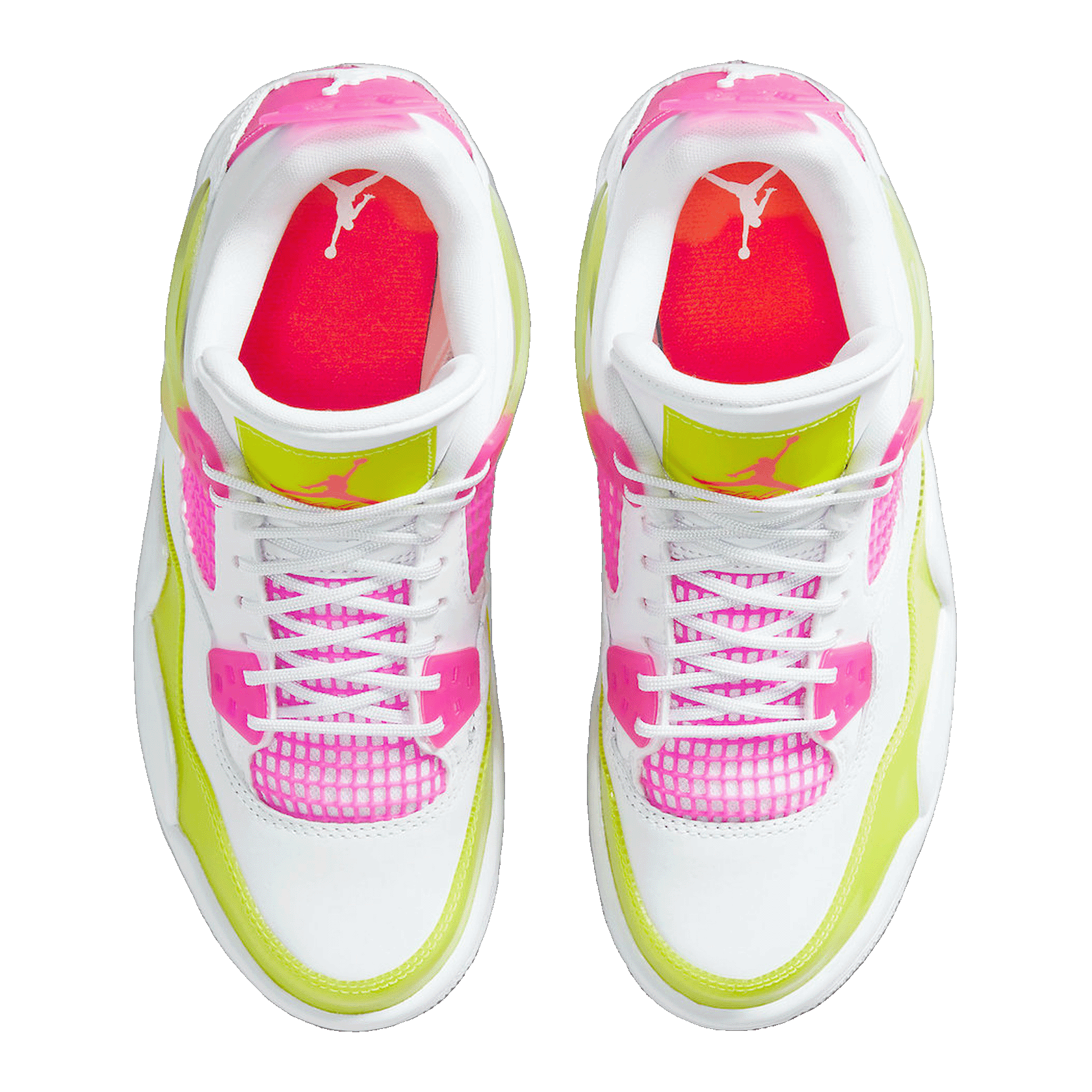 Nike Air Jordan 4 Retro White Lemon Pink (GS) Oben