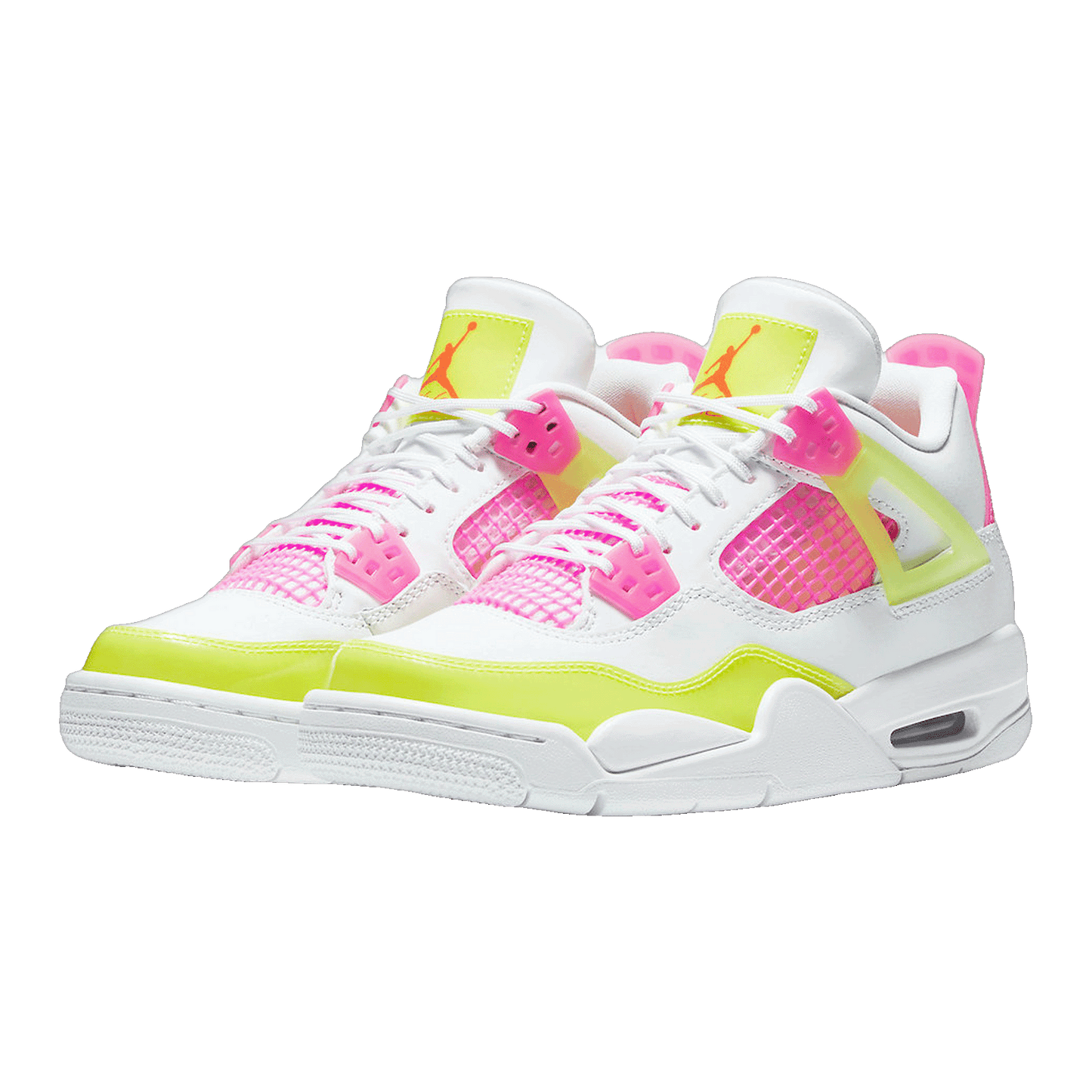 Nike Air Jordan 4 Retro White Lemon Pink (GS) Side