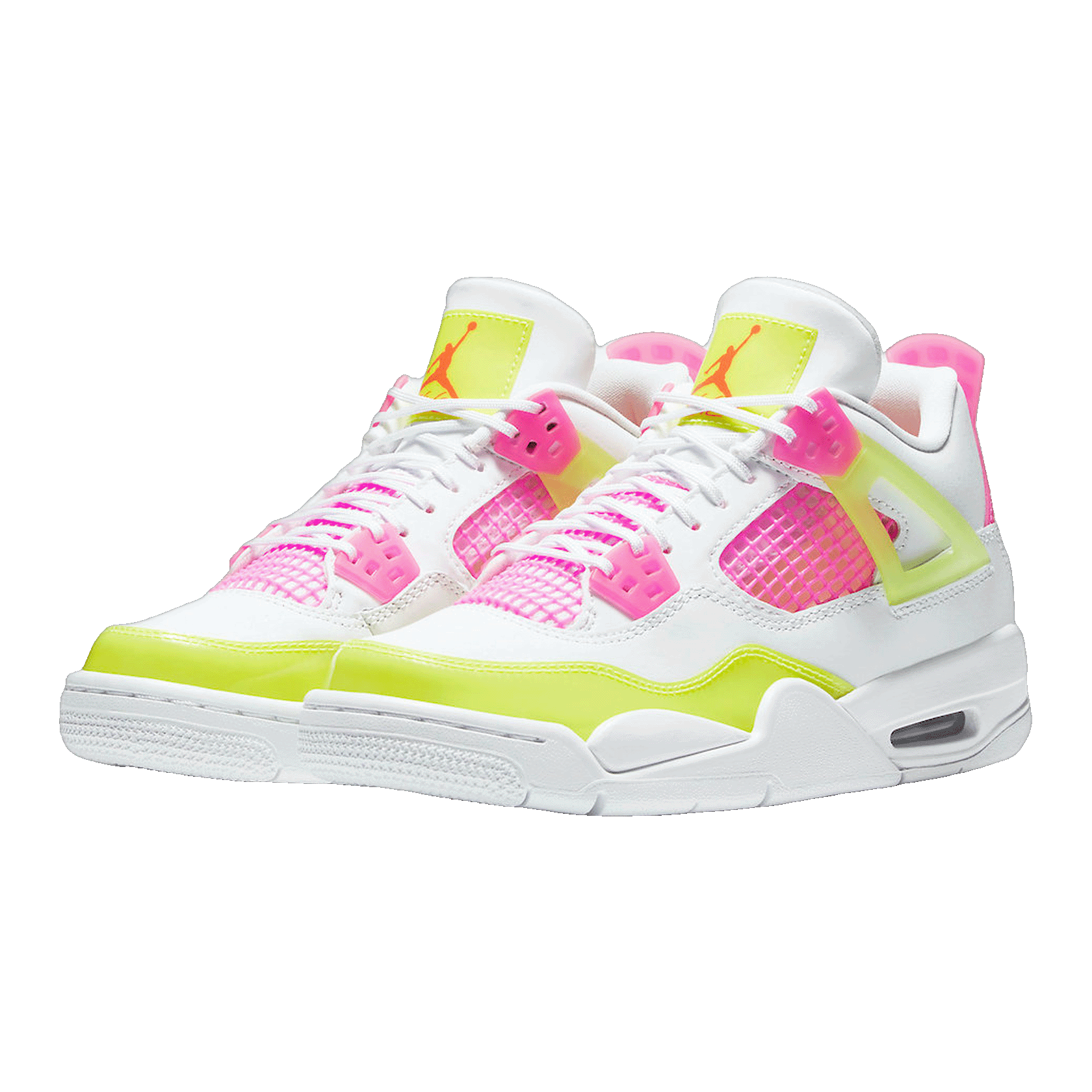 Nike Air Jordan 4 Retro White Lemon Pink (GS) Side