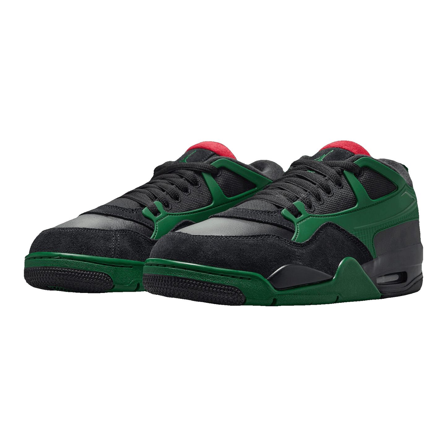 Nike Air Jordan 4 RM Black Gorge Green University Red Side