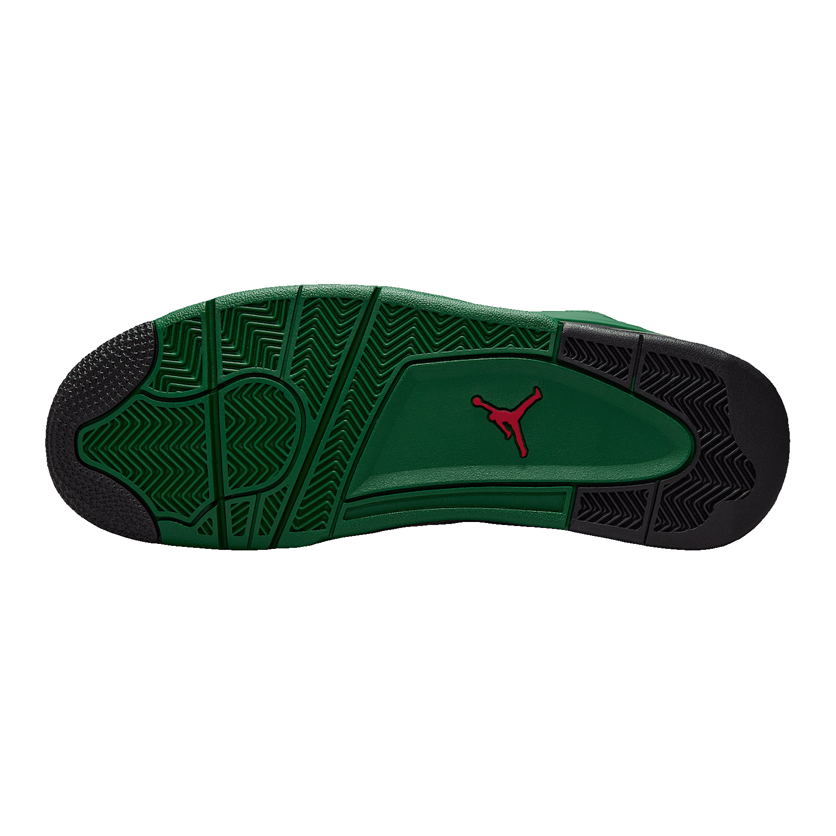 Nike Air Jordan 4 RM Black Gorge Green University Red Sohle