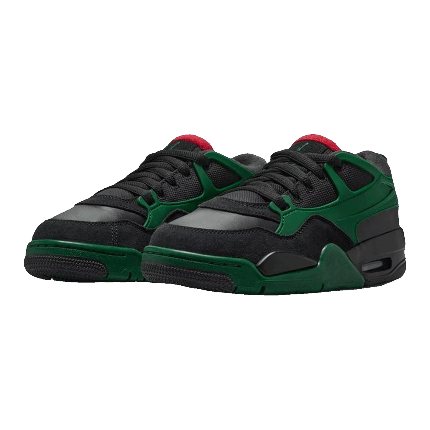 Nike Air Jordan 4 RM Black Gorge Green Varsity Red (GS) Side FQ7938-003