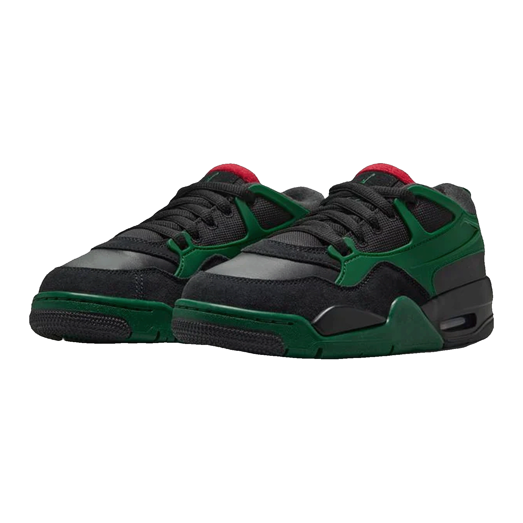 Nike Air Jordan 4 RM Black Gorge Green Varsity Red (GS) Side FQ7938-003