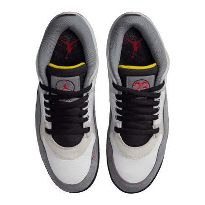Nike Air Jordan 4 RM Premium White Black Smoke Grey Fire Red (GS) Oben