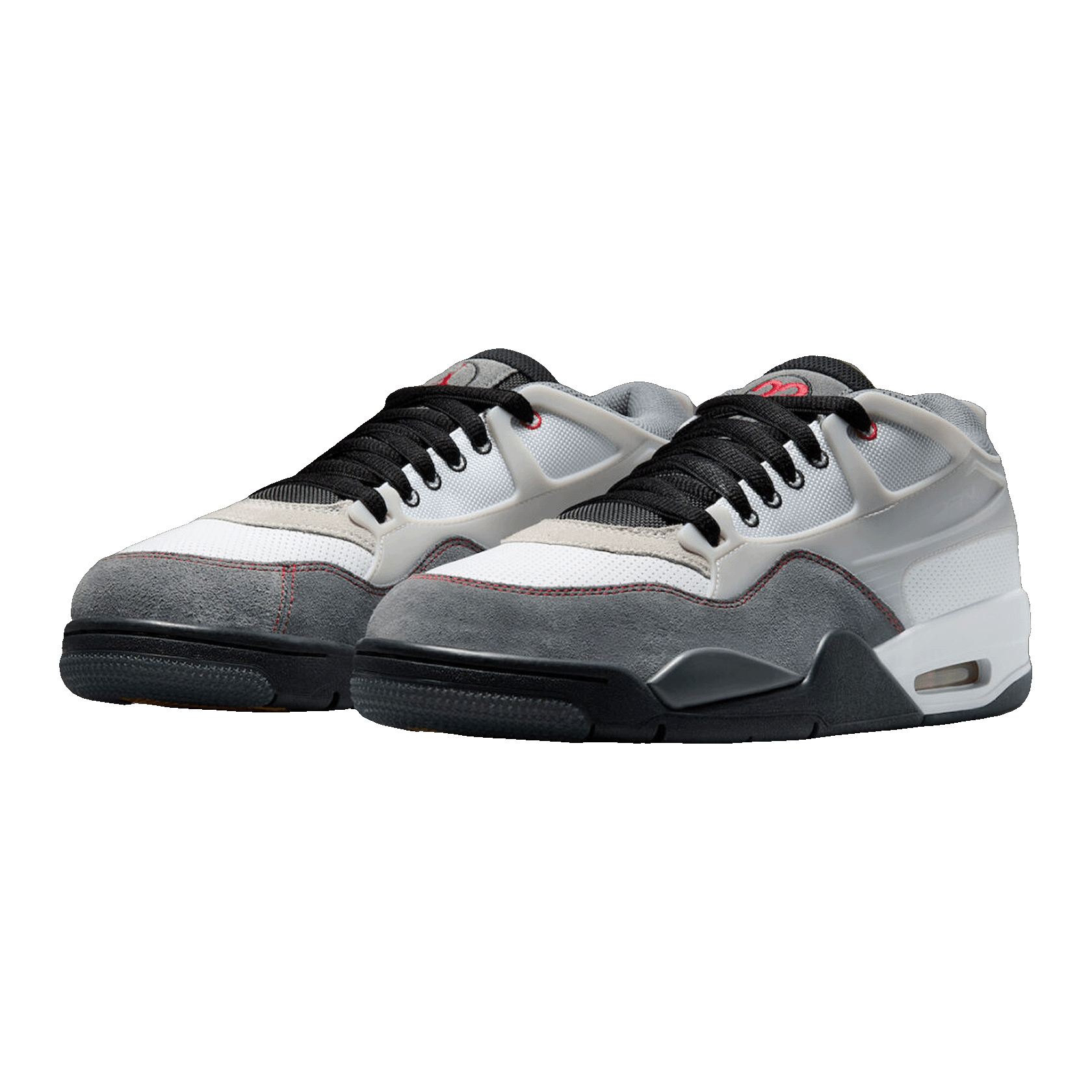 Nike Air Jordan 4 RM Premium White Black Smoke Grey Fire Red (GS) Side
