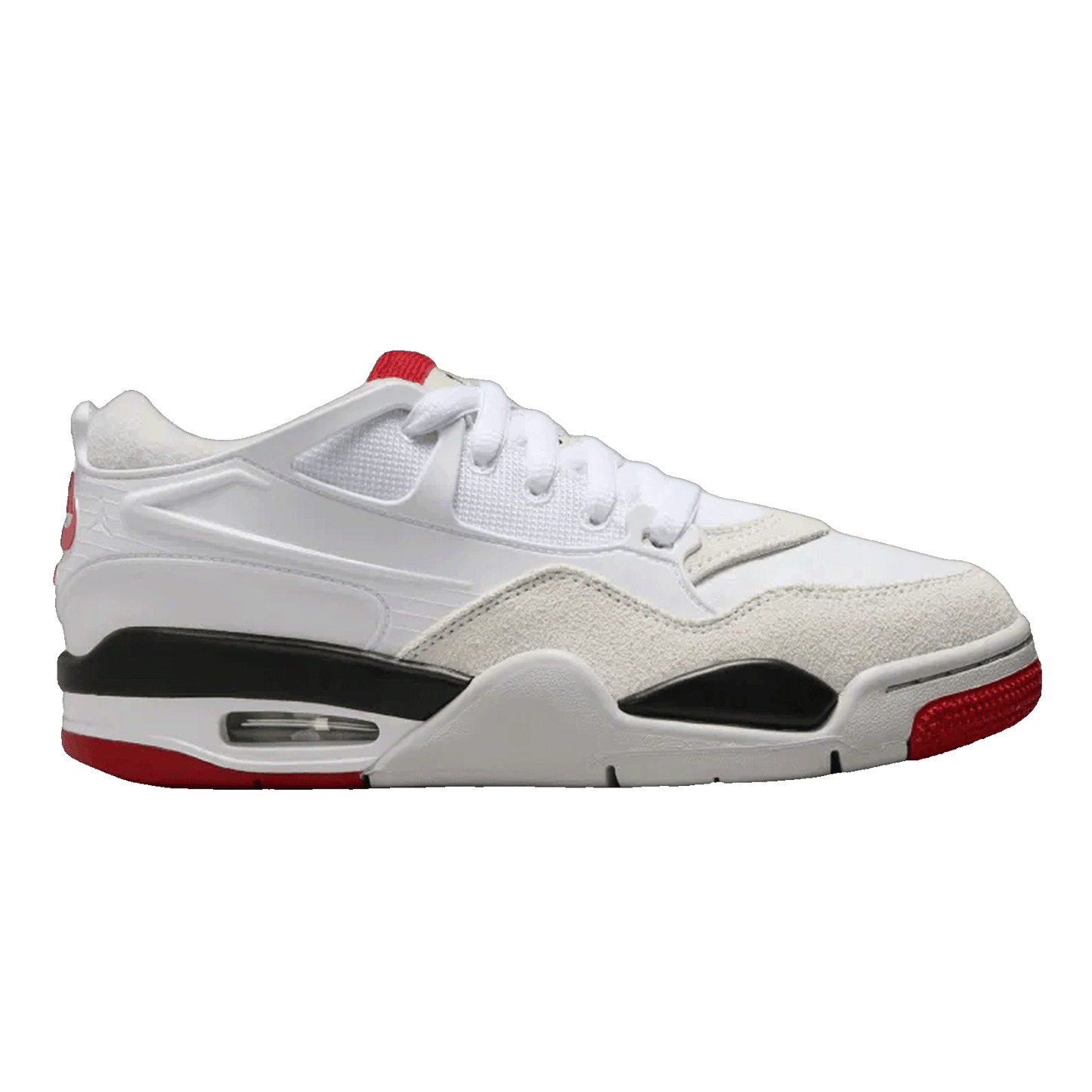 Nike Air Jordan 4 RM White Black Neutral Grey Varsity Red (GS)