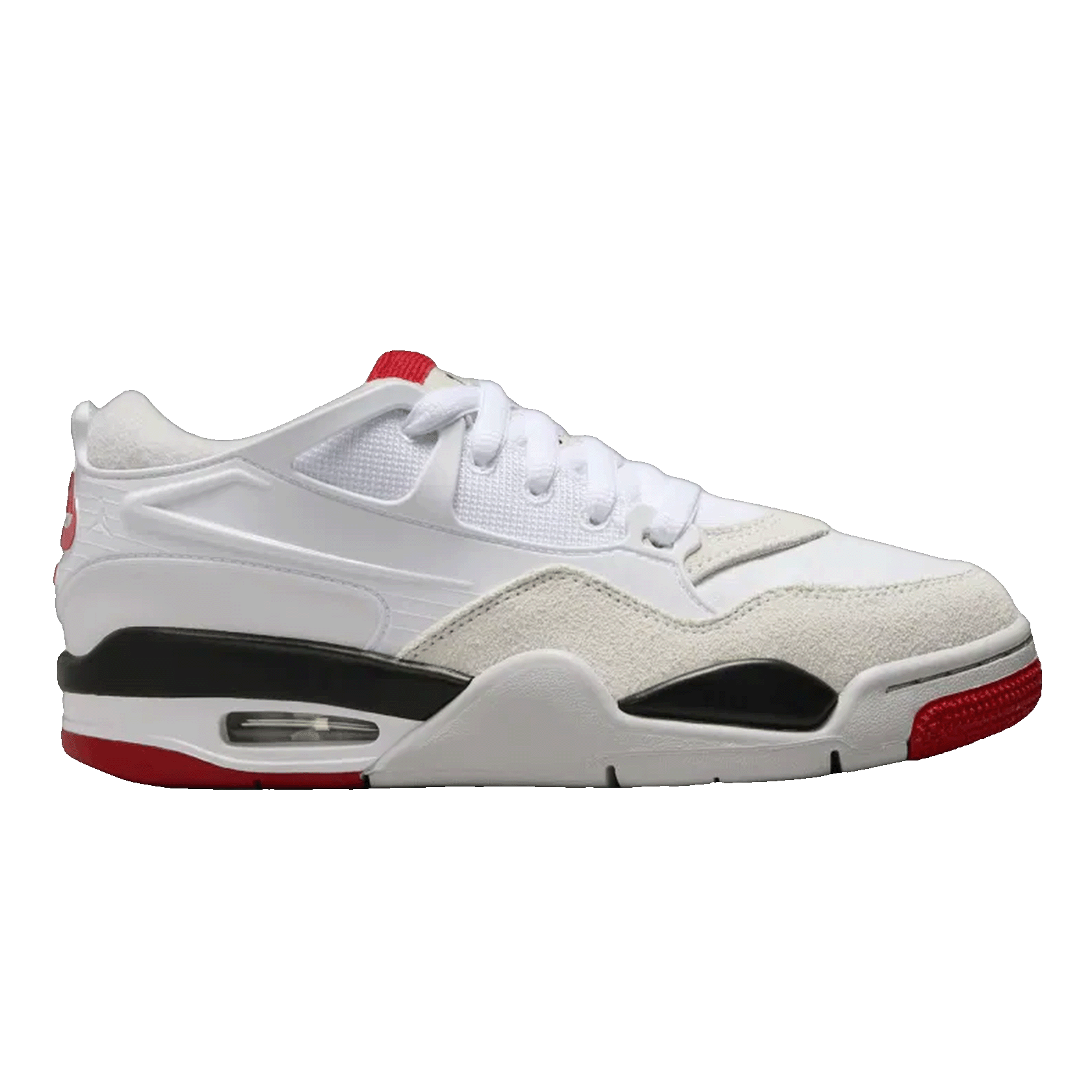 Nike Air Jordan 4 RM White Black Neutral Grey Varsity Red (GS)