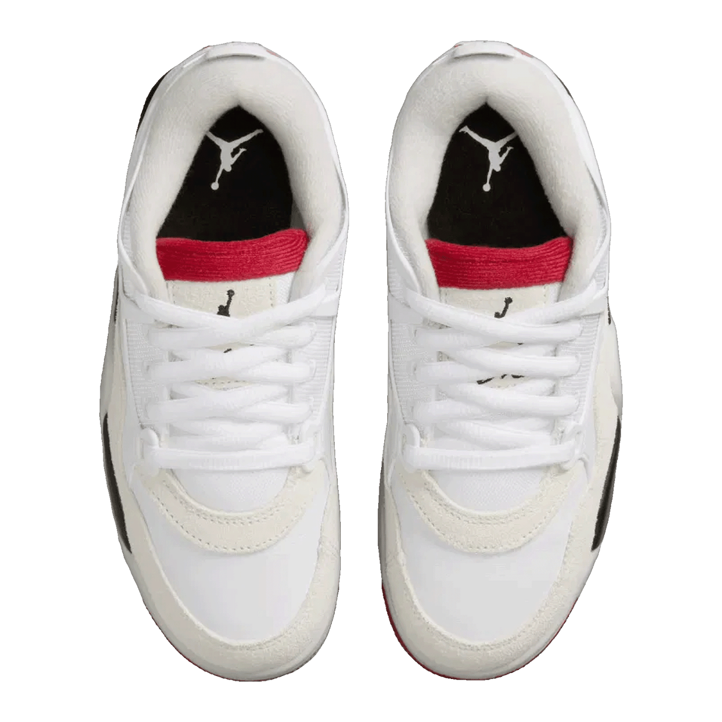 Nike Air Jordan 4 RM White Black Neutral Grey Varsity Red (GS) Oben