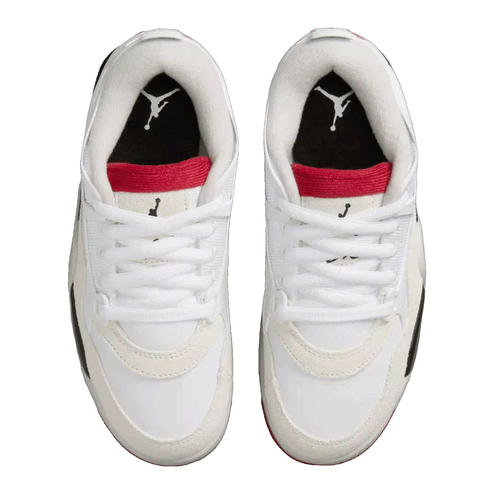Nike Air Jordan 4 RM White Black Neutral Grey Varsity Red (GS) Oben