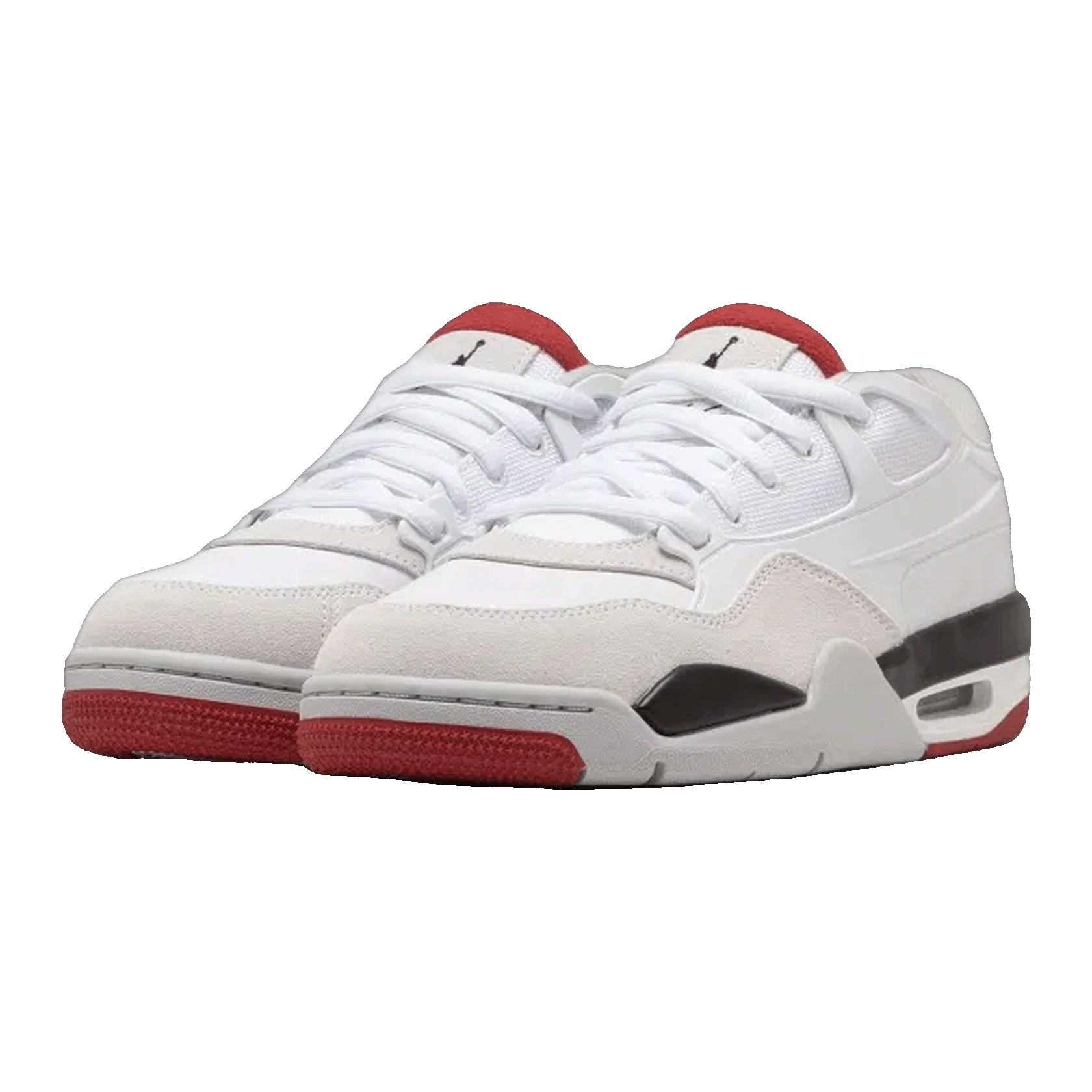 Nike Air Jordan 4 RM White Black Neutral Grey Varsity Red (GS) Side