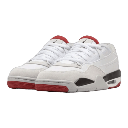 Nike Air Jordan 4 RM White Black Neutral Grey Varsity Red (GS) Side