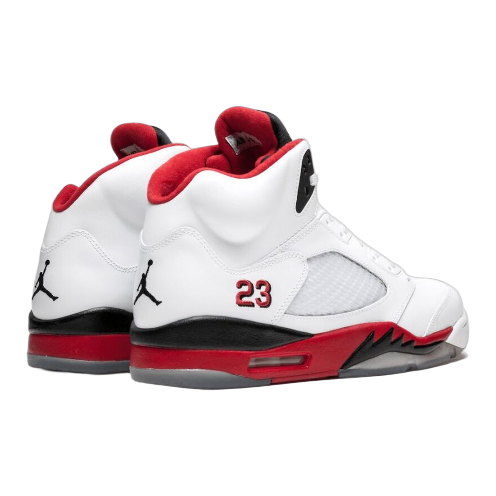 Nike Air Jordan 5 Retro Fire Red Black Tongue (2013) Back 136027-120