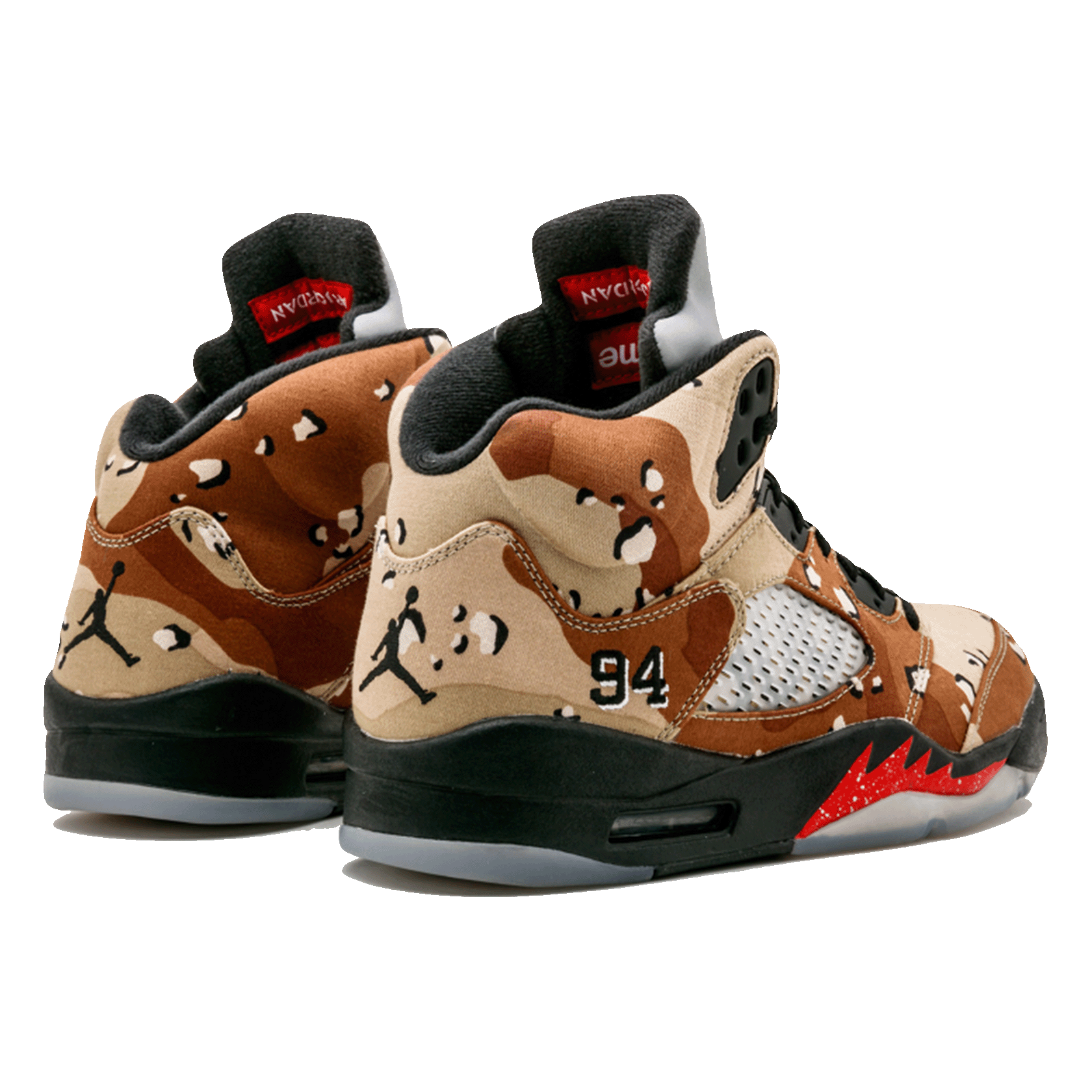 Nike Air Jordan 5 Retro Supreme Desert Camo Back