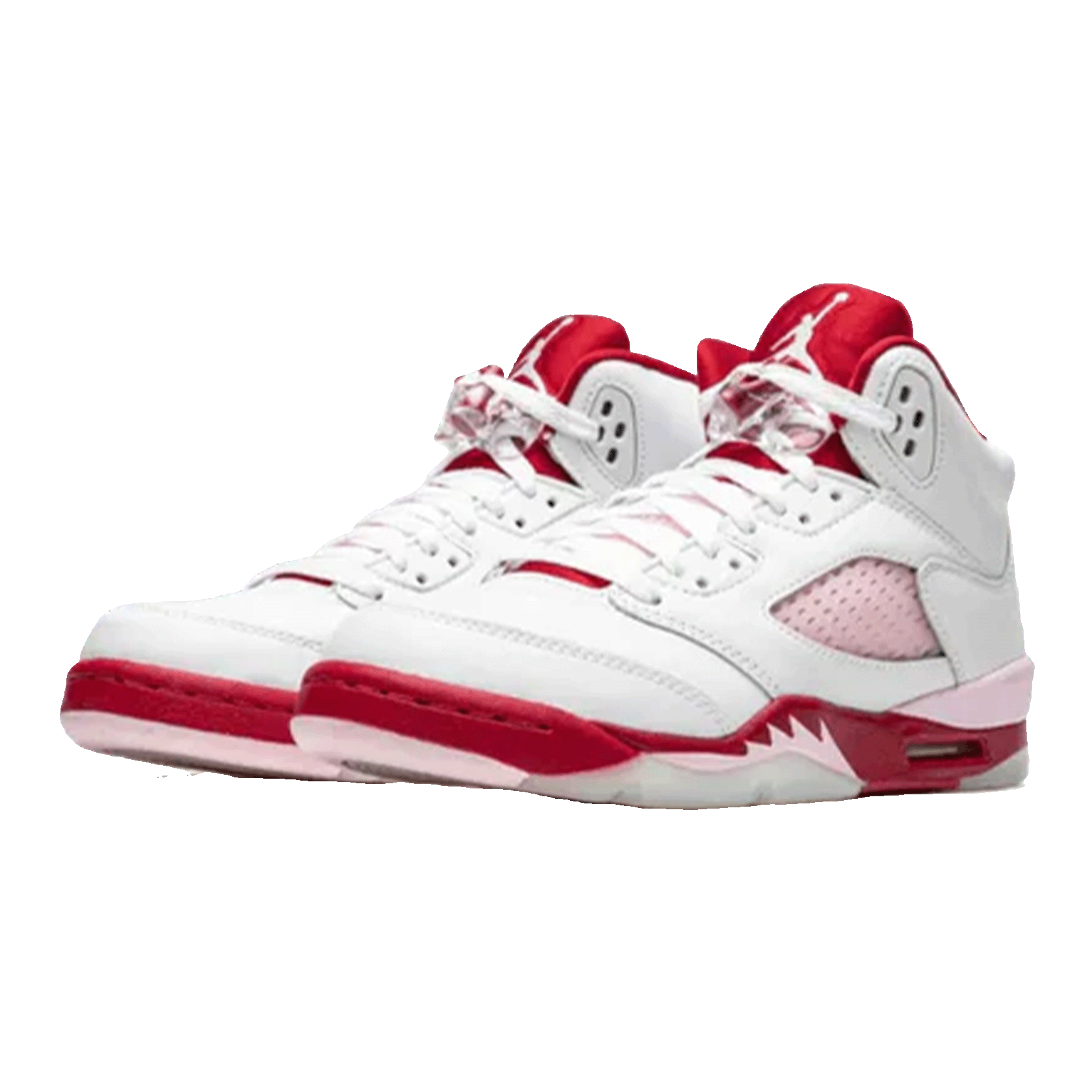 Nike Air Jordan 5 Retro White Pink Red GS Forty Four Sneaker