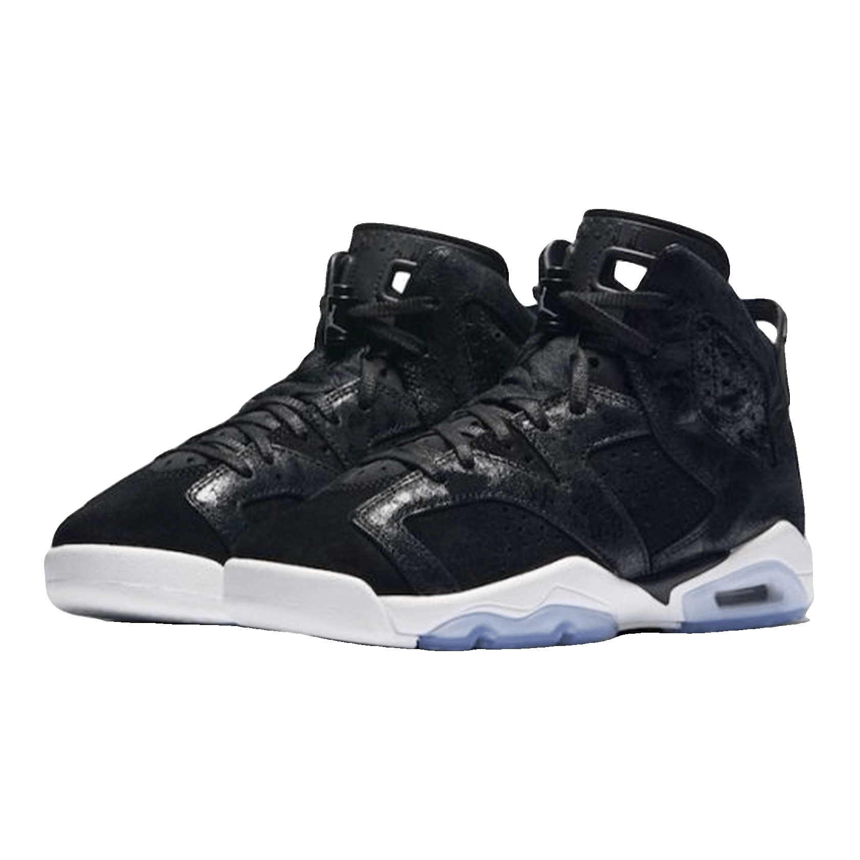 Nike Air Jordan 6 Retro Heiress Black Suede (GS) Side