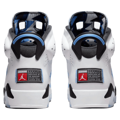 Nike Air Jordan 6 Retro UNC White (GS) Back