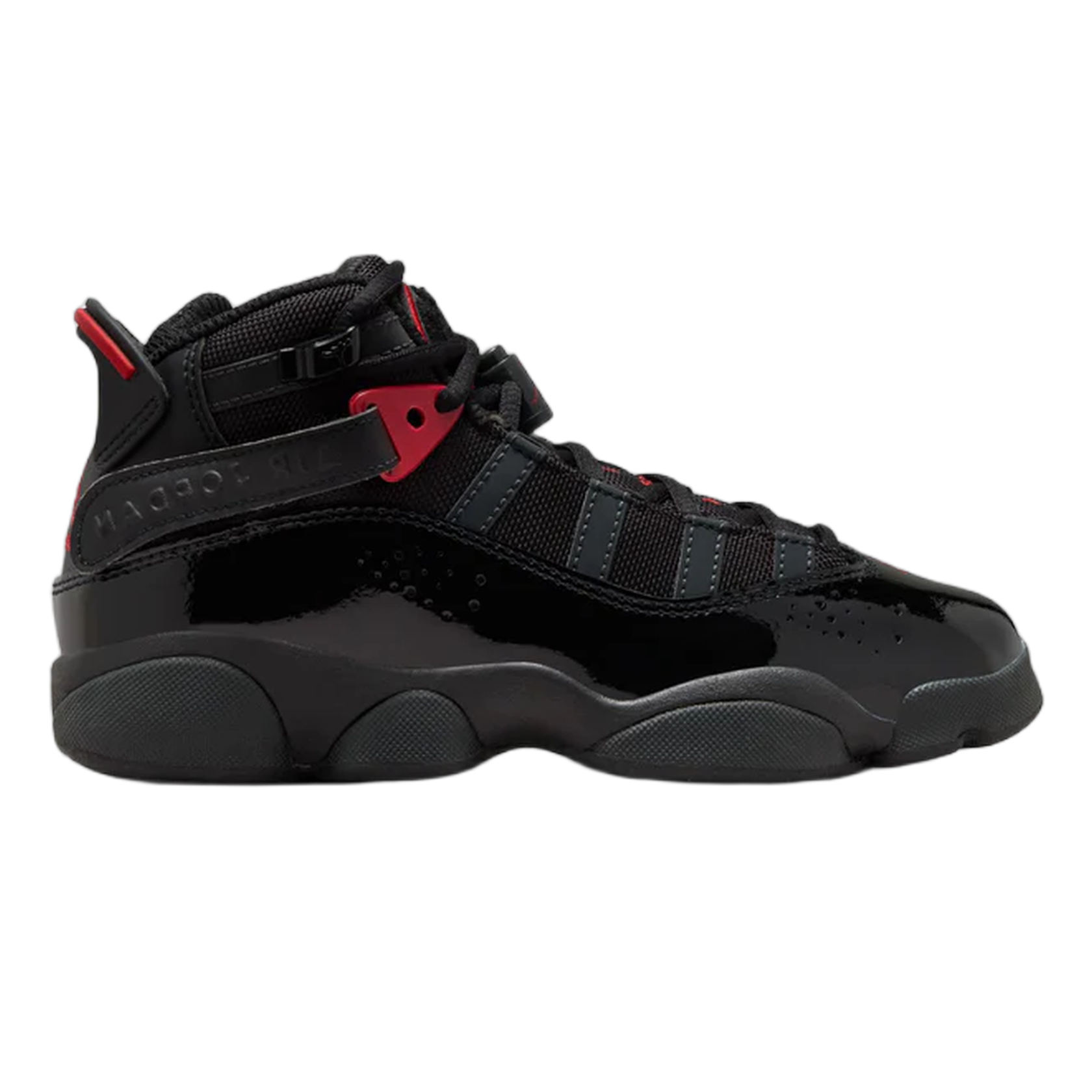 Nike Air Jordan 6 Rings Black Anthracite Fire Red (GS) 323419-026