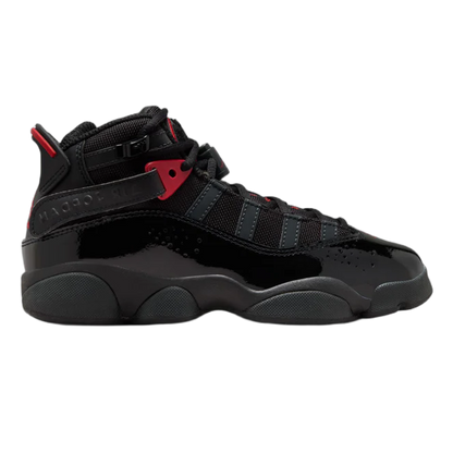 Nike Air Jordan 6 Rings Black Anthracite Fire Red (GS) 323419-026