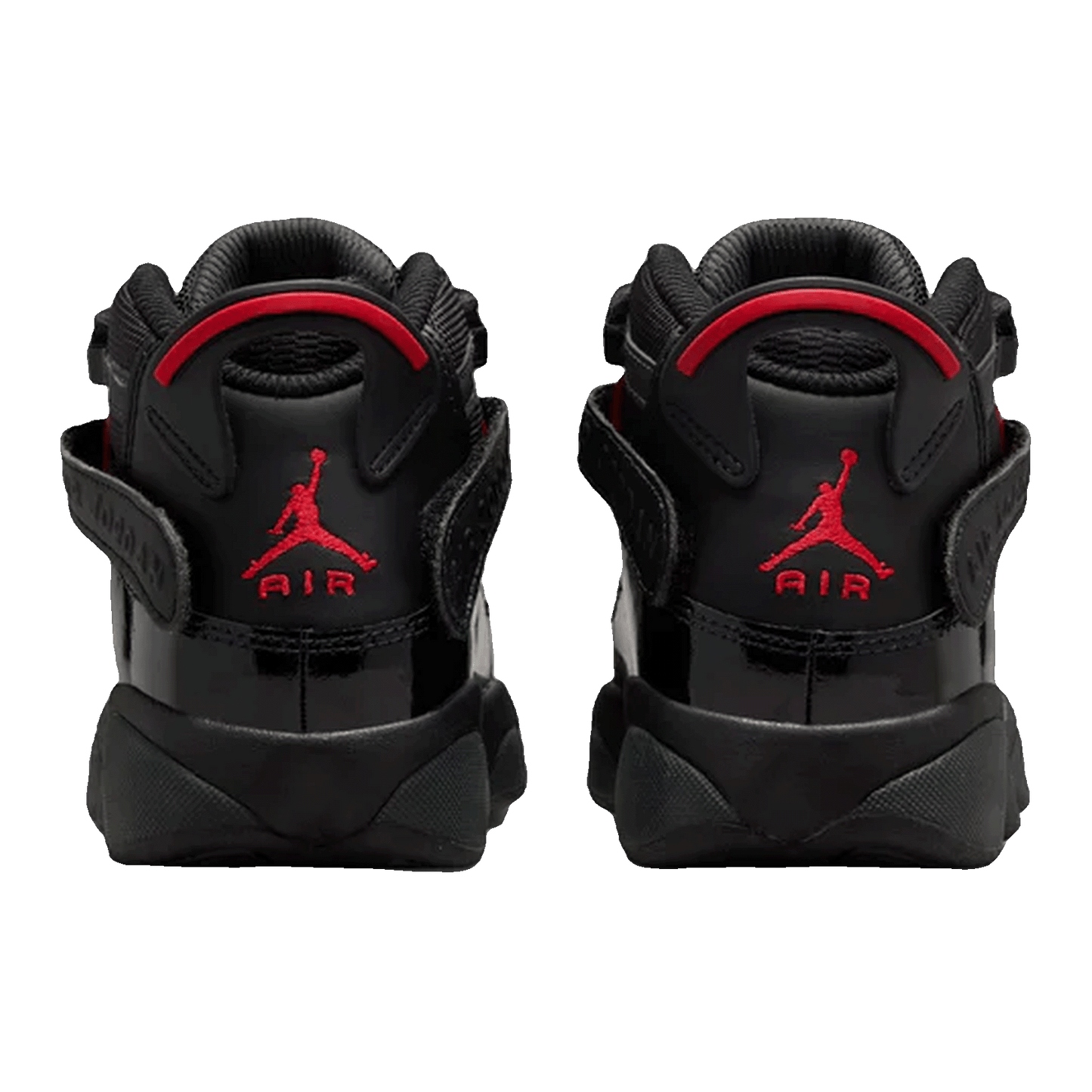 Nike Air Jordan 6 Rings Black Anthracite Fire Red (GS) Back 323419-026