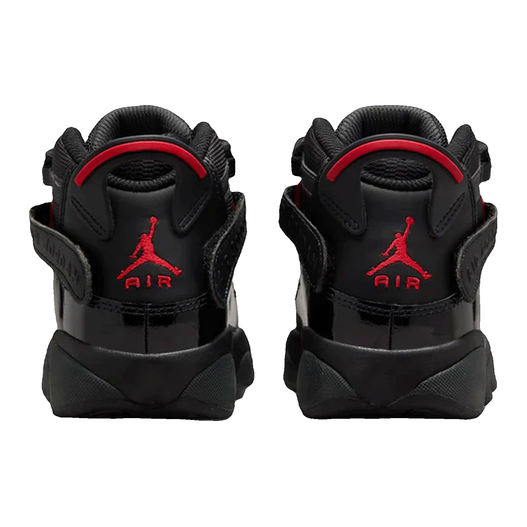 Nike Air Jordan 6 Rings Black Anthracite Fire Red (GS) Back 323419-026