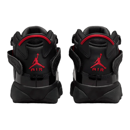 Nike Air Jordan 6 Rings Black Anthracite Fire Red (GS) Back 323419-026